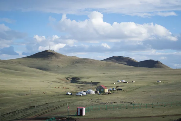 Campeggio Ger Paesaggio Naturale Mongolia Immagini Stock Royalty Free