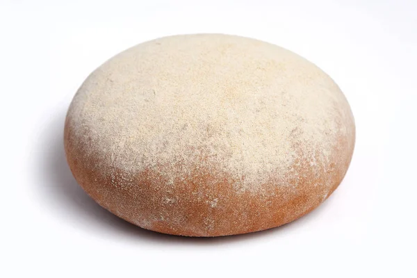 Photo Shows Loaf Rye Bread Side View Lying Clean White Stock Picture