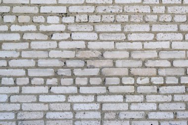 Beyaz tuğla duvar eski kabartma dokusu