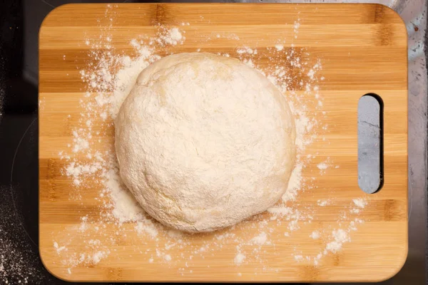 Kneaded Dough Shape Ball Wooden Stand — Stock Photo, Image