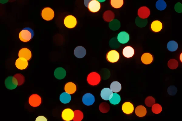 Desfocado Luzes Natal Fundo — Fotografia de Stock