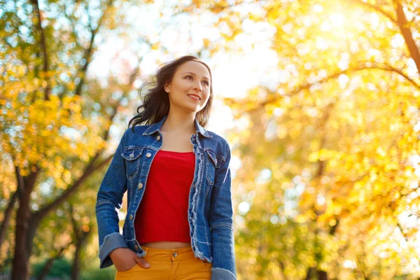 Happy girl enjoying life and freedom in the autumn on the nature Stock  Photo by ©azarov99366@gmail.com 307019888