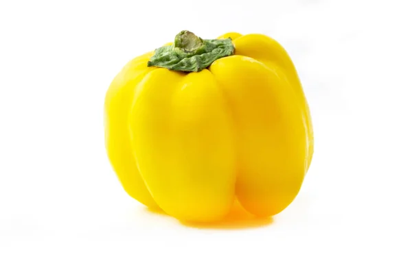 Peperoni Gialli Capsicum Annuum Fondo Bianco — Foto Stock