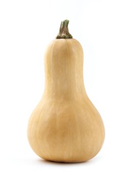 Beyaz bir adam üzerinde Butternut squash