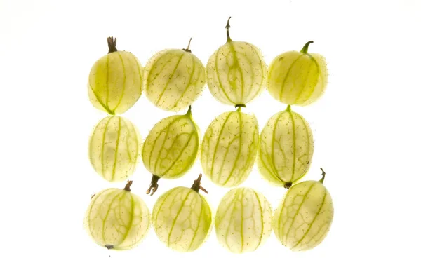 Gooseberries White Background — Stock Photo, Image