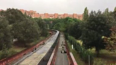 Perugia, İtalya 10 01 2018: Tüm Minimetro Timelapse Pian di Massiano Pincetto için durur