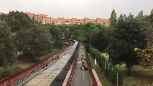 Perugia Włochy 2018 Timelapse Wszystkie Minimetro Zatrzymuje Się Pian Massiano — Wideo stockowe
