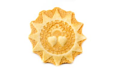 Pizzella, İtalya 'nın Abruzzo bölgesinden geleneksel bir mücevher olan Presentosa şeklindeki tipik bir kurabiye..