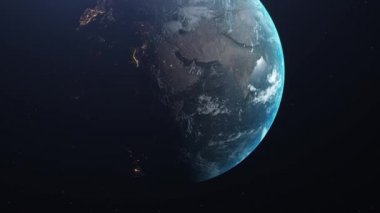 Uzaydaki Dünya Afrika uzaydan hareket