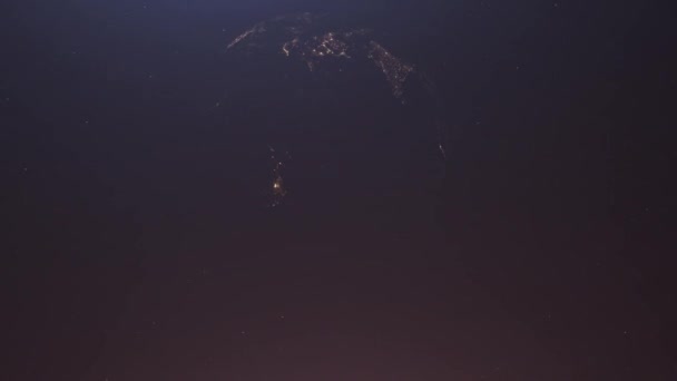 Amanecer sobre la Tierra. Increíble vista del planeta Tierra desde el espacio. HD . — Vídeos de Stock