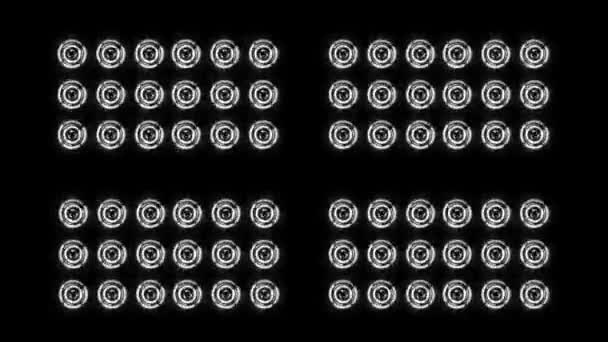 Stereolautsprecher glüht auf. Hintergrund abstrakte Animation — Stockvideo