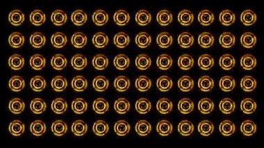 Stereo Hoparlörler dönerek parlar. Arka plan soyut animasyon