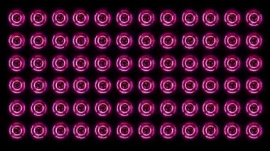 Stereo Hoparlörler dönerek parlar. Arka plan soyut animasyon