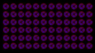 Stereo Hoparlörler dönerek parlar. Arka plan soyut animasyon