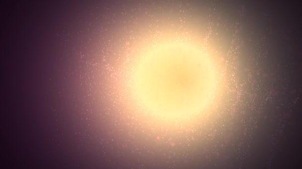 Uzaydan Yıldıza Uçmak Parlak Parçacık Animasyonu Galakside Seyahat — Stok video