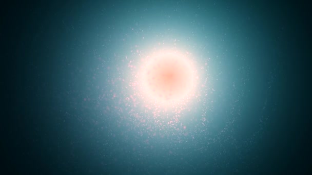 Vuelo Espacio Estrella Animación Partículas Brillantes Viajar Por Galaxia — Vídeo de stock