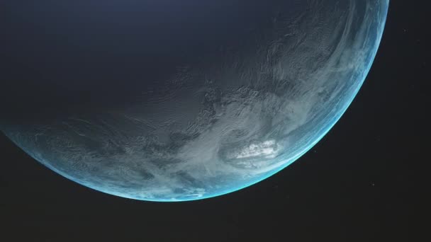 우주에서 지구의 놀라운 보기입니다 1920X1080 사실적인 애니메이션 — 비디오