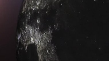 Moon'dan sonra uçuş. Dünya'da gün doğumu. Dünya Gezegeninin Muhteşem Görünümü.