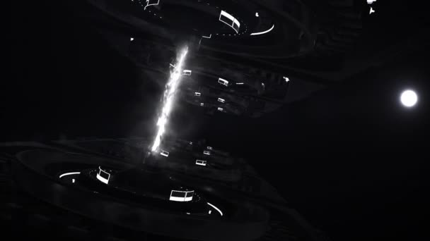 Космічний Корабель Космічний Корабель Лазерною Анімацією 1920X1080 Років — стокове відео