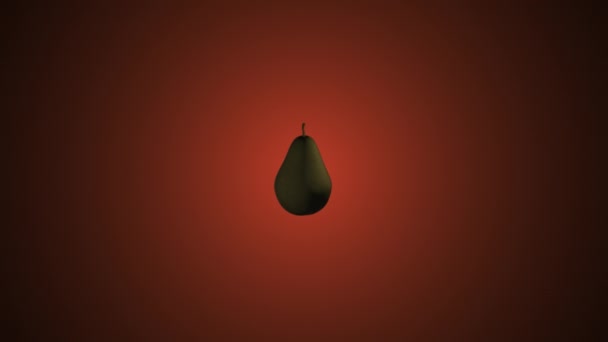 Splash Pear Animation Objects Spinning — Stock Video