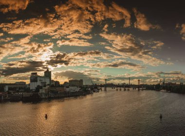 Kiev güzel bir akşam görünümü, Kiev, Ukrayna, 6-07-2017