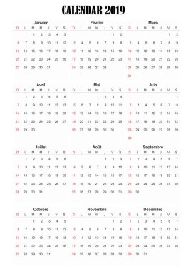 Kolay oluşturmak istediğiniz kendi tasarımları, kapaklı, datebooks meşgul tasarımcılar için kırpma 2019 Fransız genel takvim A3,.