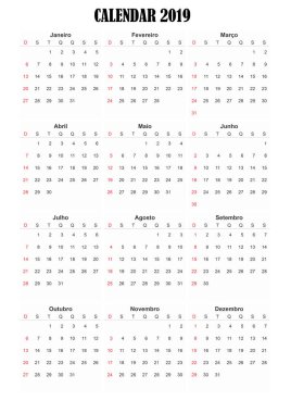 Kolay oluşturmak istediğiniz kendi tasarımları, kapaklı, datebooks meşgul tasarımcılar için kırpma 2019 Portekizce genel takvim A3,.