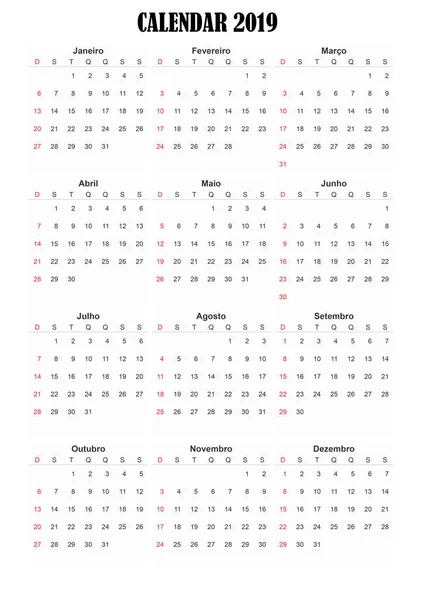 Kolay oluşturmak istediğiniz kendi tasarımları, kapaklı, datebooks meşgul tasarımcılar için kırpma 2019 Portekizce genel takvim A3,.