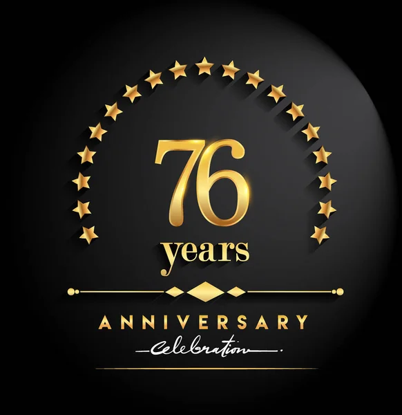 Años Celebración Del Aniversario Logo Aniversario Con Estrellas Elegante Color — Archivo Imágenes Vectoriales