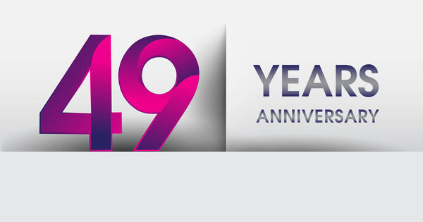 49 лет логотипу, элементы шаблона векторного дизайна для вашего дня рождения
