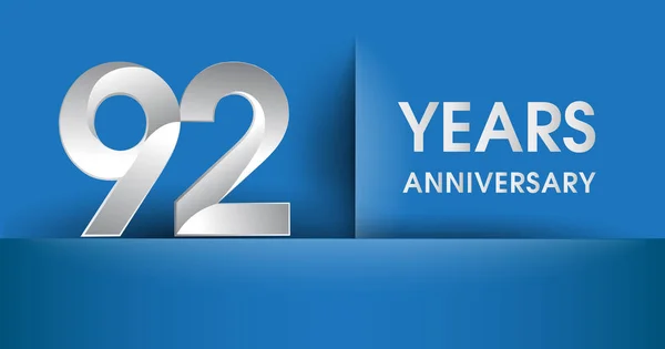 Χρόνια Επέτειο Λογότυπο Στοιχεία Πρότυπο Σχεδίασης Μπλε Διάνυσμα Για Γενέθλιά — Διανυσματικό Αρχείο