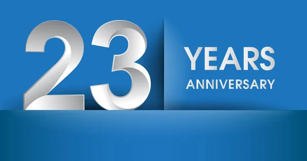 Logo Aniversario Años Elementos Plantilla Diseño Vector Azul Para Fiesta — Archivo Imágenes Vectoriales