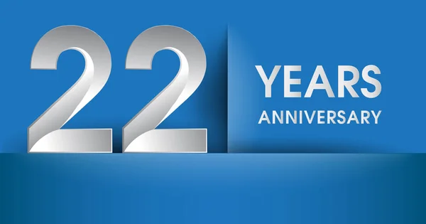 Años Aniversario Logotipo Vector Azul Elementos Plantilla Diseño Para Fiesta — Archivo Imágenes Vectoriales