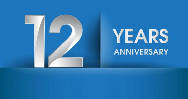 Logotipo Del Aniversario Años Elementos Plantilla Diseño Blue Vector Para — Archivo Imágenes Vectoriales