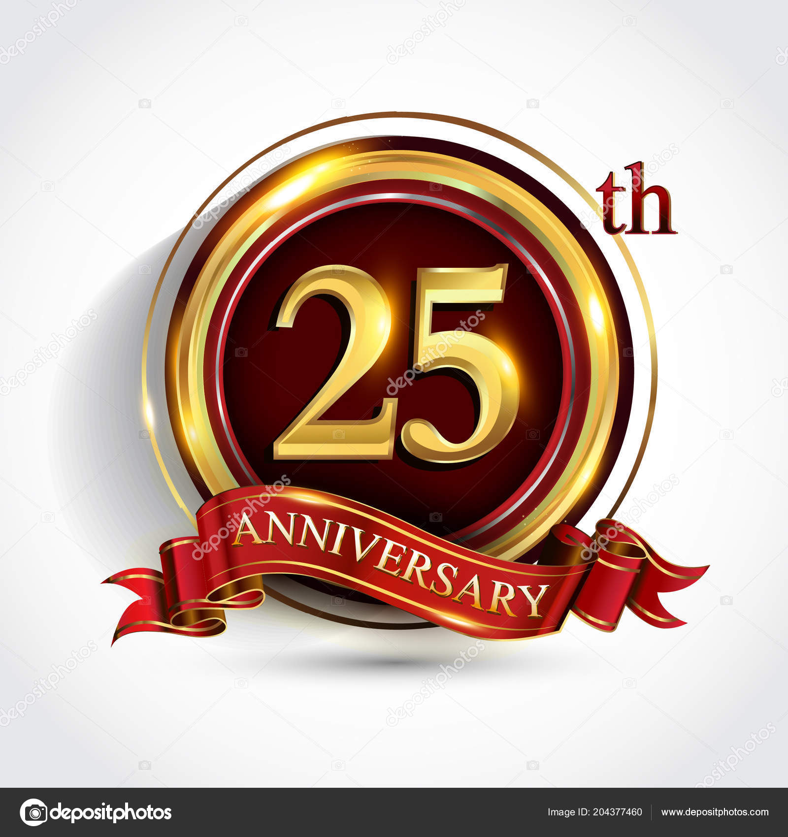 Years Anniversary Celebration Logotype Logo Confetti Golden Ring Red Ribbon  Stock Vector by ©Vectorideas 204377460, image size:1600x1700