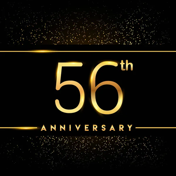 Λογότυπο Εορτασμού Επετείου Χρόνια Χρυσό Λογότυπο Μαύρο Φόντο Διανυσματική Σχεδίαση — Διανυσματικό Αρχείο