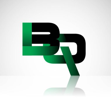 Başlangıç harfi bq büyük modern ve yeşil ve siyah renkli, izole beyaz arka plan basit logo bağlı. Şirket kimliği için vektör tasarımı.