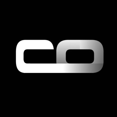 İlk harfi büyük harf modern ve basit logosu beyaz renkli, izole siyah arka plan bağlı. Vektör tasarım şablonu öğeleri şirket kimliği için.