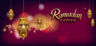 Ramazan kutlamaları arka plan, zarif tebrik kartı tasarım şablonu, metin tebrik kartı için yer ve Ramazan kareem için pankart.