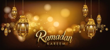 Ramazan kutlamaları arka plan, zarif tebrik kartı tasarım şablonu, metin tebrik kartı için yer ve Ramazan kareem için pankart.