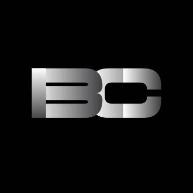 İlk harf m.ö. modern büyük ve beyaz renkli, izole siyah arka plan basit logo bağlı. Vektör tasarım şablonu öğeleri şirket kimliği için.