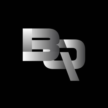 İlk harf bq büyük modern ve beyaz renkli, izole siyah arka plan basit logo bağlı. Vektör tasarım şablonu öğeleri şirket kimliği için.