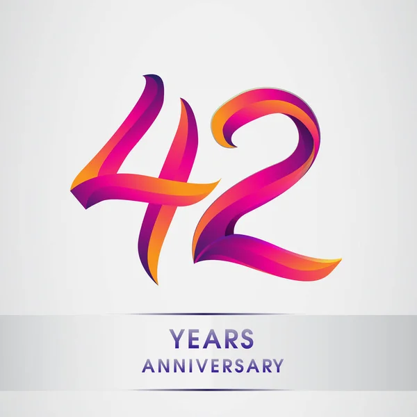 Años Aniversario Celebración Logotipo Colorido Diseño Logotipo Cumpleaños Sobre Fondo — Vector de stock