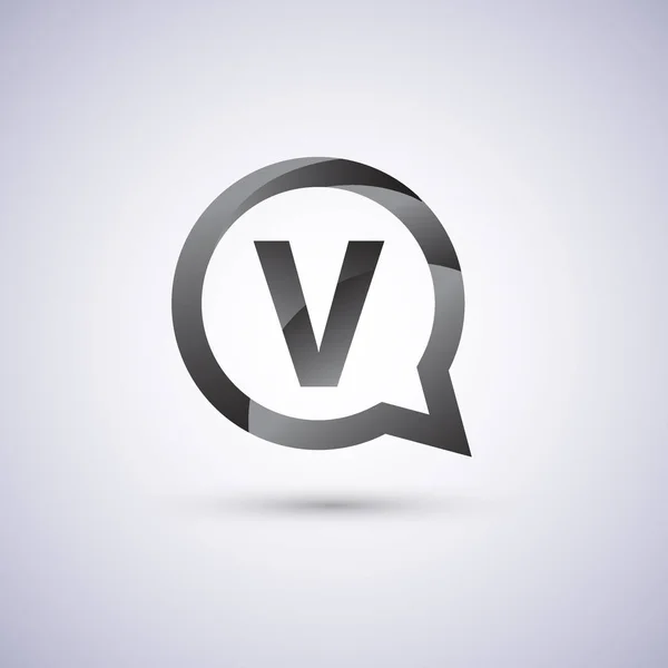 Logo Brief Bunt Auf Kreis Chat Symbol Vektor Design Für — Stockvektor