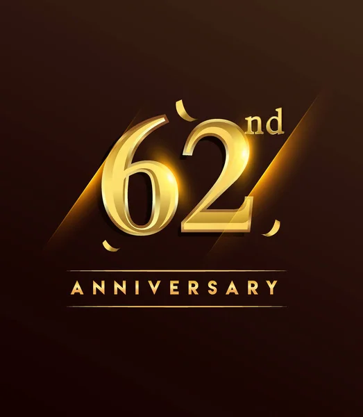 Logotipo Brilhante Anos Com Confete Dourado Isolado Fundo Escuro Design —  Vetores de Stock