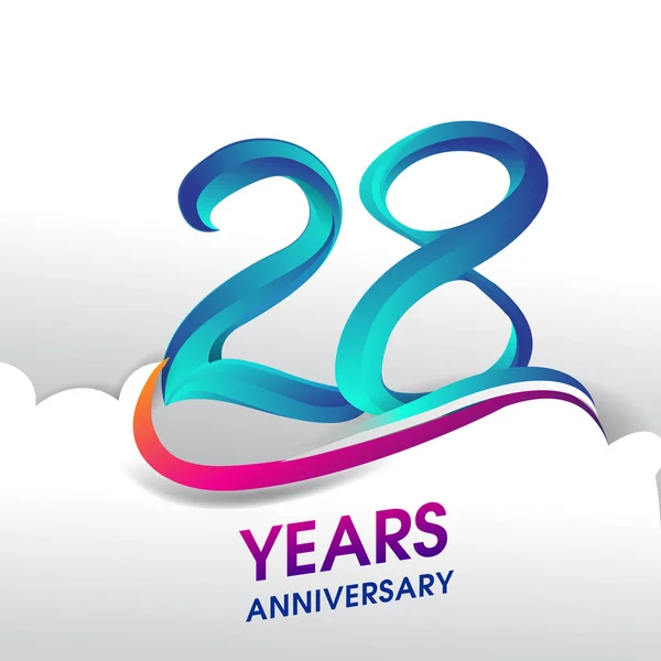 Anni Logo Della Celebrazione Dell Anniversario Progettazione Vettoriale Compleanno — Vettoriale Stock