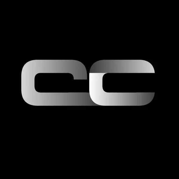 頭文字 大文字モダンとシンプルなロゴ リンク白い色では分離されて黒の背景 企業アイデンティティのベクトル デザイン テンプレート要素 — ストックベクタ