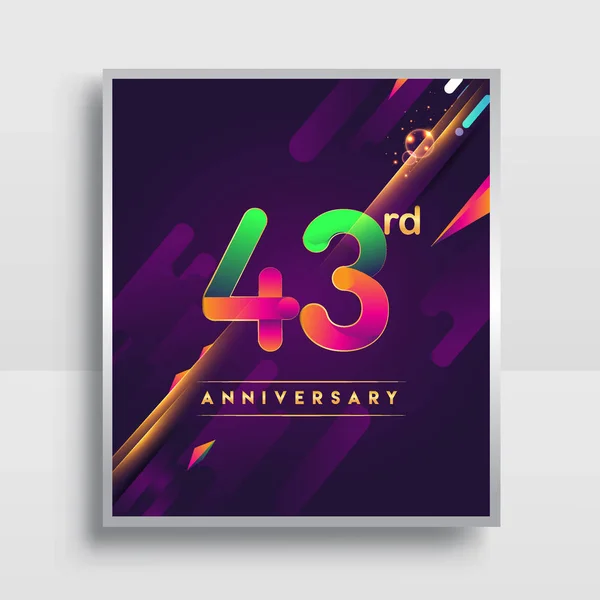 Años Logotipo Aniversario Diseño Vectores Para Invitación Cartel Diecinueve Años — Vector de stock