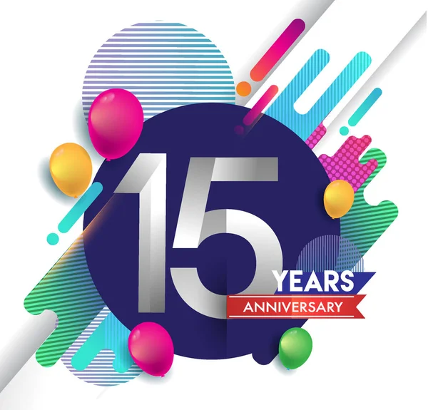 Years Anniversary Logo Colorful Abstract Background Vector Design Template Elements — Stock Vector