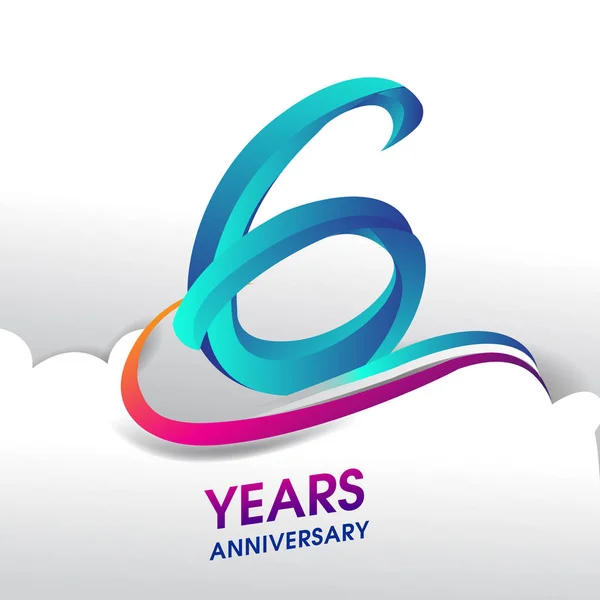 Años Aniversario Celebración Logo Diseño Vectores Cumpleaños — Vector de stock